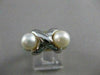 ESTATE 6MM AKOYA SEA PEARL 14K GOLD MODERNIST X-O CROSSOVER COCKTAIL RING #21396