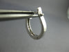 ESTATE .15CT DIAMOND 14K WHITE GOLD FILIGREE OVAL HOOP HUGGIE HANGING EARRINGS