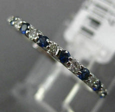 .41CT DIAMOND & AAA SAPPHIRE 14KT WHITE GOLD 3D SEMI ETERNITY ANNIVERSARY RING