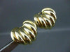 ESTATE LARGE 14K YELLOW GOLD LOVE HEART SEA SHELL DESIGN EARRINGS AMAZING #22546