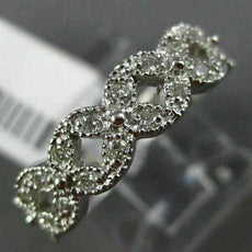ESTATE .30CT DIAMOND 14K WHITE GOLD 3D FLOWER MILGRAIN FILIGREE ANNIVERSARY RING