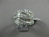 ESTATE WIDE 1.50CT ROUND DIAMOND 14KT WHITE GOLD MULTI WAVE ROW ANNIVERSARY RING