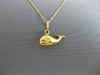 ESTATE 14K YELLOW GOLD 3D CLASSIC HANDCRAFTED BABY WHALE FLOATING PENDANT #25066
