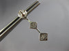 LARGE 1CT DIAMOND 14KT WHITE GOLD 3D PRINCESS INVISIBLE JOURNEY HANGING EARRINGS