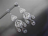 ESTATE LARGE 1.05CT DIAMOND 18KT WHITE GOLD PEAR SHAPE FLOATING HANGING EARRINGS