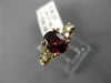 ESTATE 1.75CT DIAMOND & AAA RHODOLITE 14KT ROSE GOLD 3D OVAL ENGAGEMENT RING