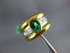 LARGE 1.45CT DIAMOND & AAA EMERALD 18KT 2 TONE GOLD ASSCHER OVAL ENGAGEMENT RING