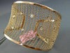 ESTATE WIDE .56CT DIAMOND 14KT ROSE GOLD 3D FLEXIBLE BY THE YARD BANGLE BRACELET