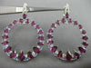LARGE 10.57CT DIAMOND & AAA BLUE TOPAZ AMETHYST 14KT WHITE GOLD HANGING EARRINGS