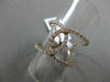 ESTATE WIDE .64CT DIAMOND 18KT ROSE GOLD 3D OPEN LOVE KNOT INFINITY LOVE RING FG