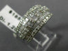 ANTIQUE WIDE 1.20CT BAGUETTE & ROUND DIAMOND 14KT WHITE GOLD WEDDING RING #21988