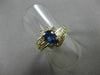 ESTATE 1.73CT DIAMOND & AAA OVAL SAPPHIRE 14KT YELLOW GOLD ENGAGEMENT RING #9788