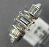 ESTATE .71CT BAGUETTE DIAMOND 14KT WHITE GOLD 3D CLASSIC 3 STONE ENGAGEMENT RING