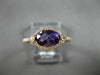 ESTATE 1.28CT DIAMOND & AAA AMETHYST 14KT ROSE GOLD SEMI ETERNITY FILIGREE RING