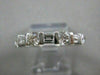 ESTATE .80CT EMERALD & ROUND DIAMOND 14KT WHITE GOLD 3D ANNIVERSARY RING #10907