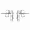 ESTATE 1.05CT DIAMOND 18K WHITE GOLD 3D ROUND CLUSTER HALO CLASSIC STUD EARRINGS