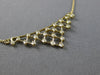 ESTATE .53CT DIAMOND 14K YELLOW GOLD 3D CLASSIC TRIANGULAR CROW V SHAPE NECKLACE