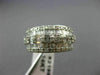 ANTIQUE WIDE 1.20CT BAGUETTE & ROUND DIAMOND 14KT WHITE GOLD WEDDING RING #21988