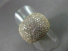 ESTATE EXTRA LARGE 3.83CT DIAMOND 14KT ROSE GOLD MULTI ROW PAVE RING BEAUTIFUL!