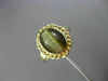 ESTATE 14KT YELLOW GOLD TIGER EYE 3D CLASSIC OVAL ROPE SOLITAIRE FUN RING #26069