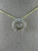ESTATE 14KT TWO TONE GOLD 3D DANCING DIAMOND CIRCLE OF LIFE CLUSTER HALO PENDANT