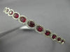 ESTATE 1.96CT DIAMOND & AAA RUBY 18K WHITE GOLD 3D SEMI ETERNITY BANGLE BRACELET