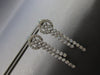 LARGE 1.80CT DIAMOND 14KT WHITE GOLD 3D TWO ROW CIRCULAR HANGING EARRINGS #27944