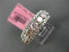 ESTATE 1.95CT WHITE & PINK DIAMOND 18K WHITE GOLD SEMI ETERNITY ANNIVERSARY RING