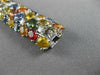 ESTATE MASSIVE 68.77CT DIAMOND & MULTI COLOR SAPPHIRE 18K WHITE GOLD 3D BRACELET