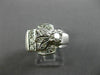 ANTIQUE WIDE .34CT DIAMOND 14K WHITE GOLD FLOWER FILIGREE ANNIVERSARY RING 26178