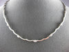ESTATE 1.50CT DIAMOND 18KT WHITE GOLD 3D BY THE YARD THREE STONE NECKLACE #10778