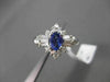 ESTATE .90CT DIAMOND & AAA TANZANITE 14KT WHITE GOLD CLUSTER COCKTAIL RING