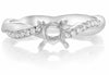 ESTATE .13CT DIAMOND 14KT WHITE GOLD 4 PRONG INFINITY SEMI MOUNT ENGAGEMENT RING