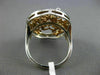 ESTATE LARGE 1.0CT DIAMOND 14KT WHITE & ROSE GOLD FILIGREE BUTTERFLY CIRCLE RING
