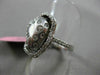 ESTATE LARGE .65CT DIAMOND 18KT WHITE GOLD 3D NUGGET HALO MATTE & SHINY FUN RING