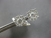 EXTRA LARGE 1.27CT DIAMOND 18KT WHITE GOLD 3D ROUND SOLITAIRE HALO STUD EARRINGS