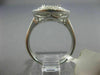 ESTATE WIDE .82CT DIAMOND 14K WHITE GOLD 3D ROUND HALO SOLITAIRE ENGAGEMENT RING