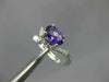 ESTATE 1.28CT DIAMOND & AMETHYST 18K WHITE GOLD SWIRL LEVERBACK HANGING EARRINGS