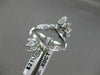 ESTATE .60CT DIAMOND 14K WHITE GOLD 3D FILIGREE "V" SHAPE ENGAGEMENT RING #21168