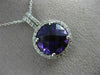 ESTATE LARGE 5.49CT DIAMOND & AMETHYST 14KT WHITE GOLD FILIGREE FLOATING PENDANT