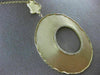 ESTATE EXTRA LARGE .67CT DIAMOND 14KT YELLOW GOLD 3D MATTE & SHINY OVAL NECKLACE