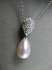 ESTATE .38CT DIAMOND & AAA SOUTH SEA PEARL 14KT WHITE GOLD DROP PENDANT #1424