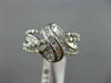 ESTATE 1.26CT DIAMOND 18K WHITE GOLD 3D MULTI ROW CRISS CROSS LOVE INFINITY RING