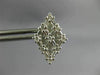 ESTATE LARGE 1.40CT DIAMOND 14K WHITE GOLD 3D GEOMETRIC CLIP ON EARRINGS #26549