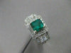 ESTATE 2.64CTW DIAMOND EMERALD 14KT GOLD FILIGREE COCKTAIL ENGAGEMENT RING #2461
