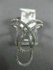 ESTATE LARGE .37CT DIAMOND 14KT WHITE GOLD 3D INFINITY LOVE KNOT LOVE FUN RING