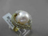 ESTATE 1.02CT DIAMOND 18KT TWO TONE GOLD AAA SOUTH SEA PEARL HEART SHAPE RING