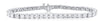 ESTATE 10CT DIAMOND 18KT WHITE GOLD 3D CLASSIC ROUND 4 PRONG TENNIS BRACELET