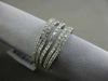 ESTATE WIDE 1.14CT DIAMOND 18KT WHITE GOLD 3D MULTI ROW SEMI ETERNITY LOVE RING
