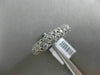 ESTATE 1.10CT DIAMOND 14KT WHITE GOLD 3D THREE ROW PAVE WEDDING ANNIVERSARY RING